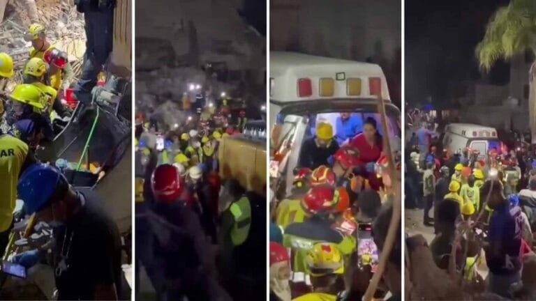 Brigadas de rescate de RD, Ecuador y Venezuela hallan con vida a niño tras 5 días bajo los escombros